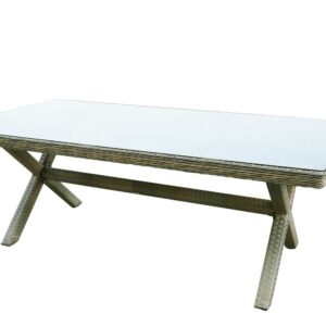 Tavolo polyrattan COLUMBIA rettangolare cm200x100h72
