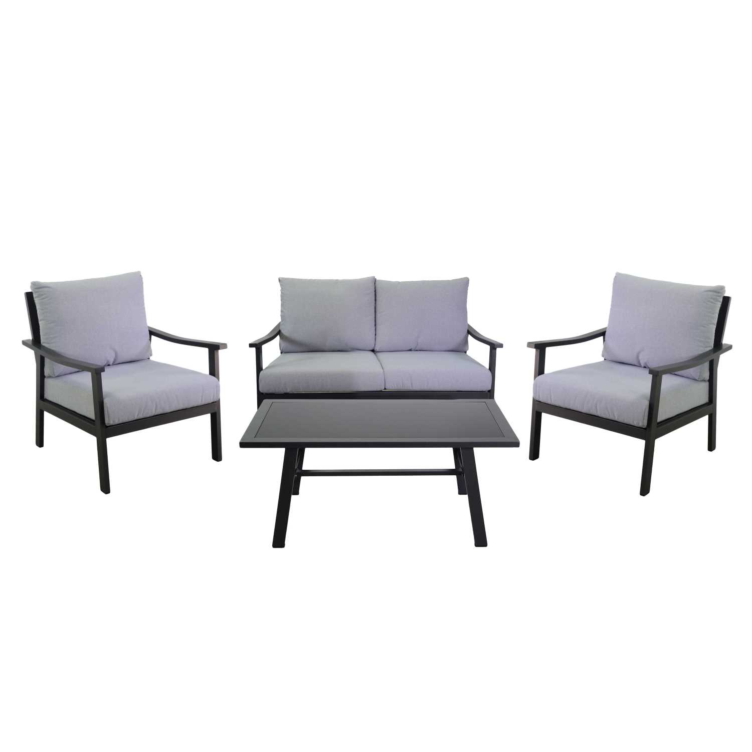 Salotto alluminio Elton 2 posti antracite