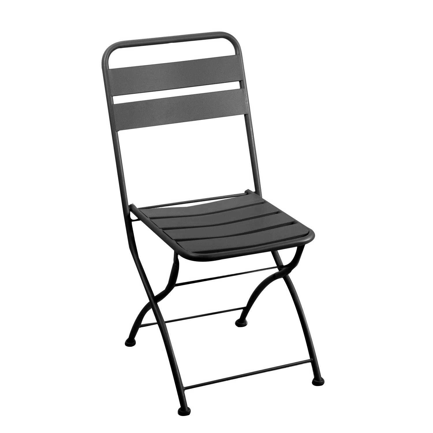 Sedia ferro Ravenna pieghevole antracitecm42x50h45/85