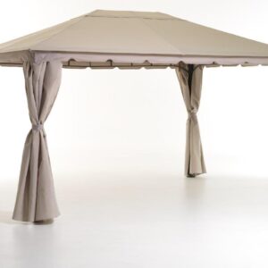 GAZEBO con struttura in ferro Circeo 3X4 ECRÙ